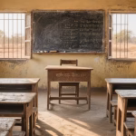 Empty classroom in Indian village school, zero enrolment schools India