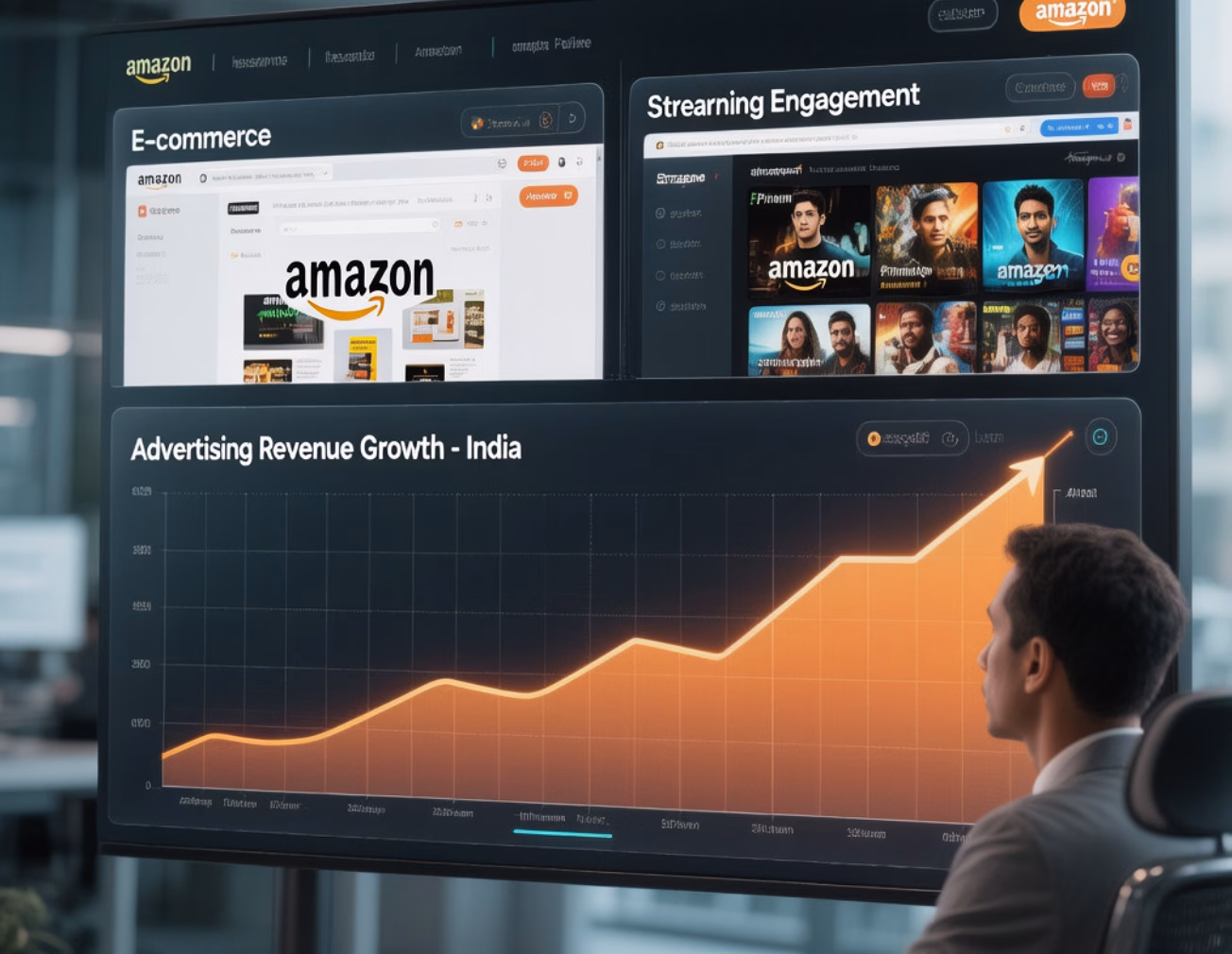 Amazon advertiser wallet, digital advertising trends, Karan Bedi MX Player, advertising market share, e-commerce advertising, digital marketing growth, Amazon ad revenue, Indian advertising market