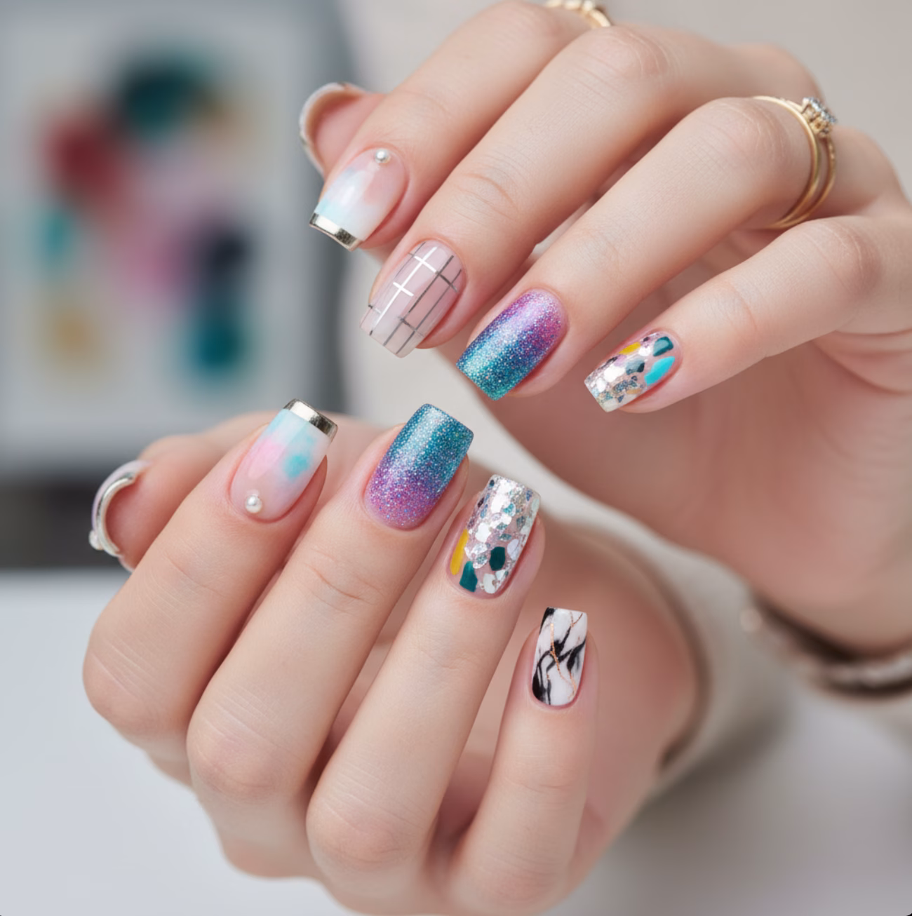 Trendy and artistic nail designs f