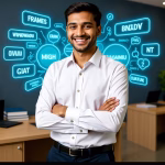 confident Indian student