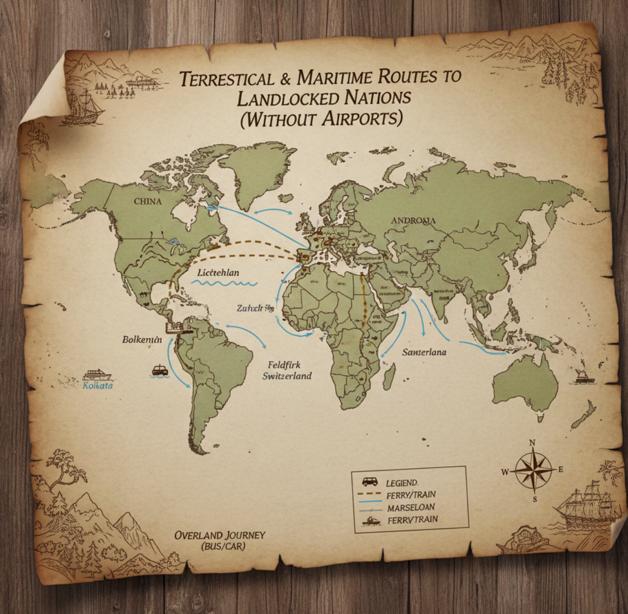 countries without airports