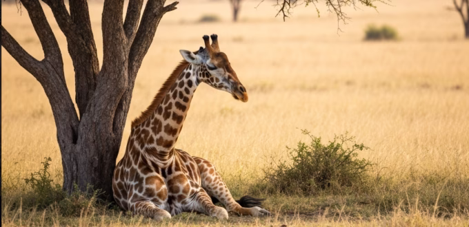 giraffe in its natural habitat