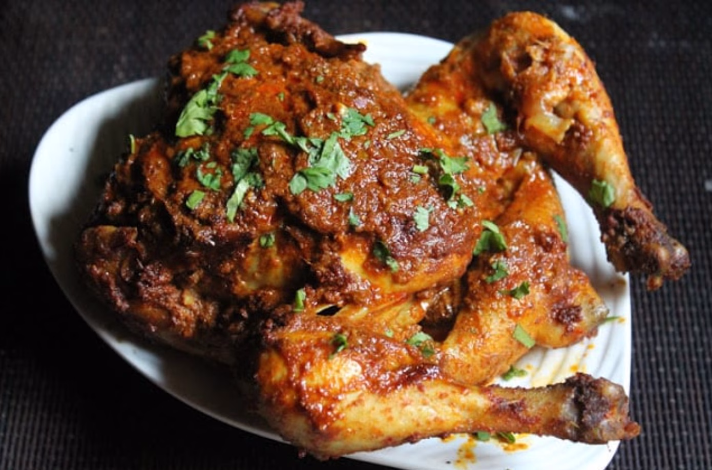 roasted Indian-style whole masala chicken