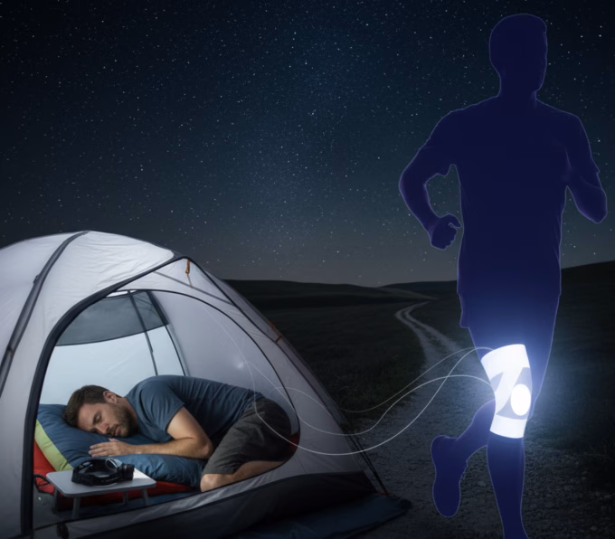 runner sleeping at night