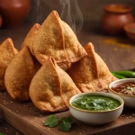 samosas with chutneys