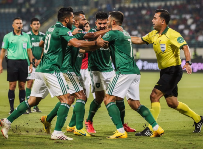 Clash during a football match