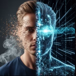 human actor transitioning into a digital AI version