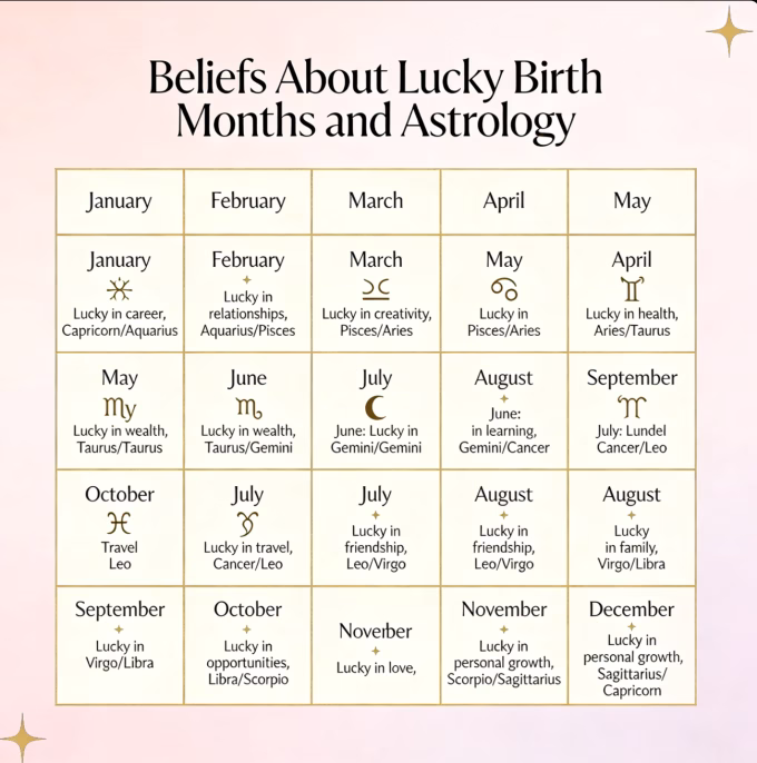 lucky birth months and astrology