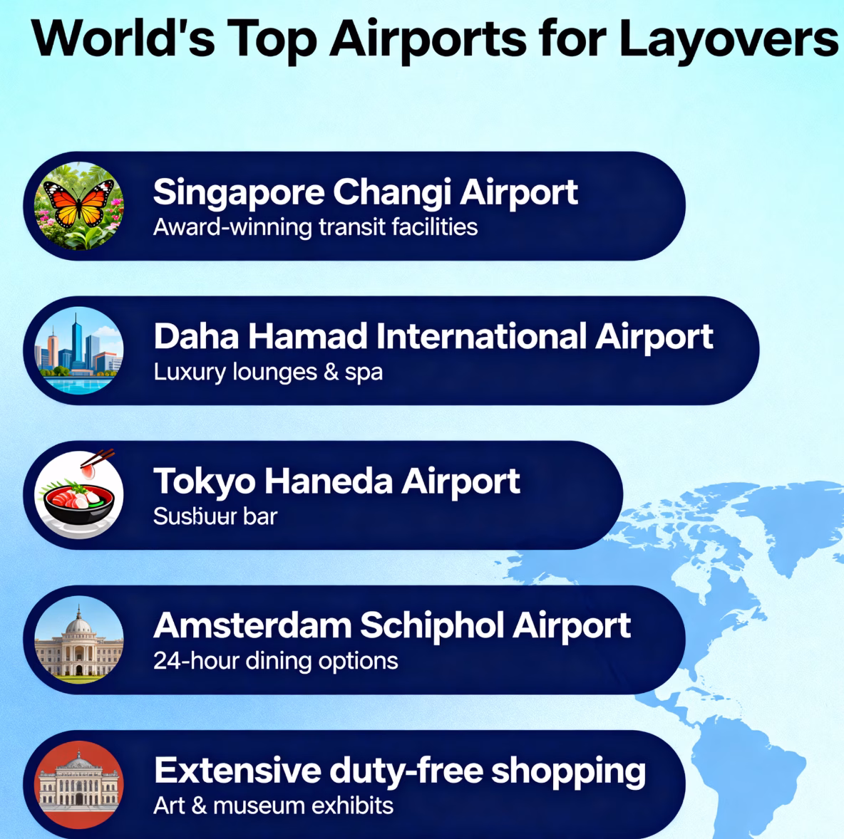 world's top airports for layovers