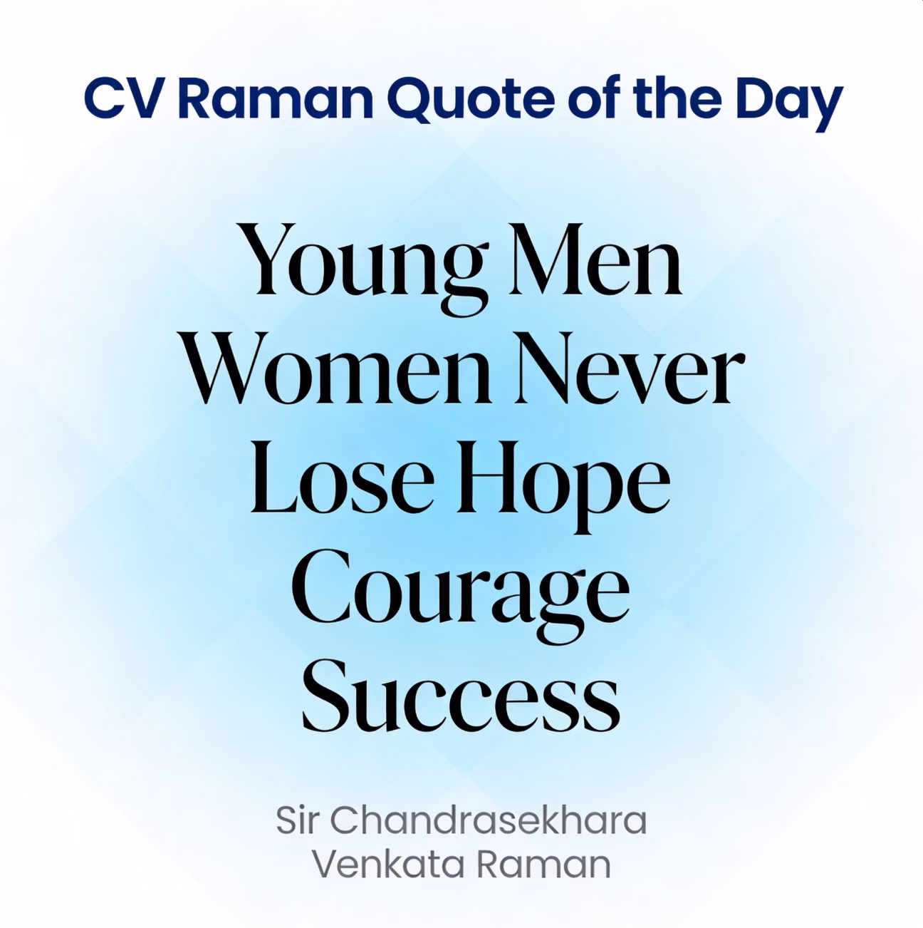 C.V. Raman Quote