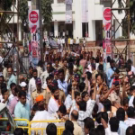 Pune Congress Bhavan protest