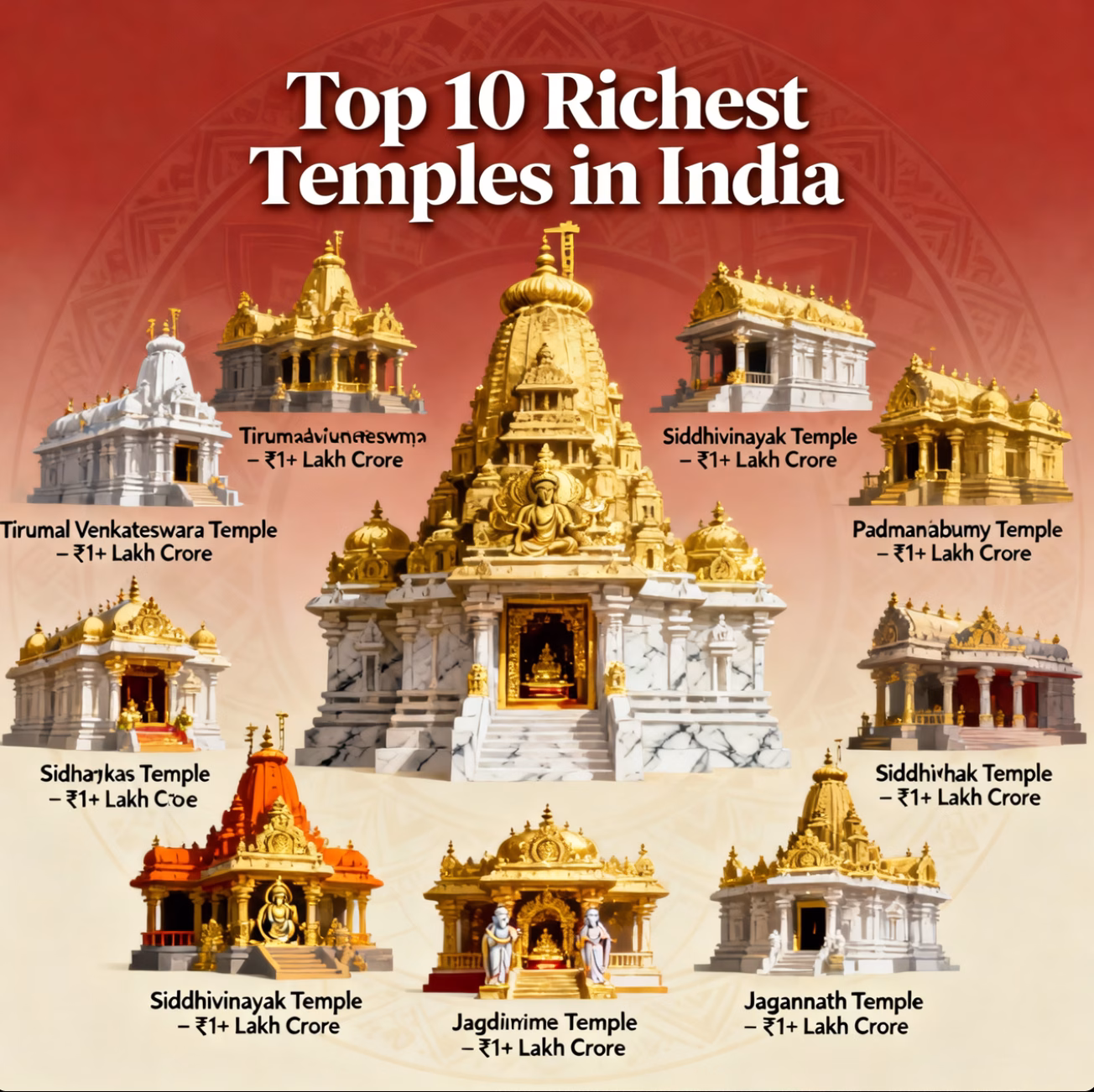 Top 10 Richest Temples India